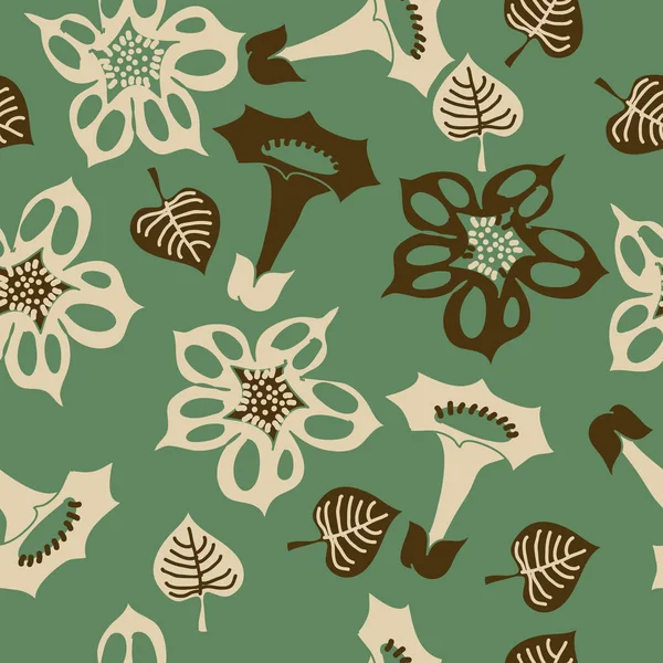 Patrón Floral Sin Costuras Ilustración Vectorial — Vector de stock