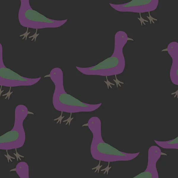 カラフルなシームレスな鳩のパターン 単にベクトルイラスト — ストックベクタ