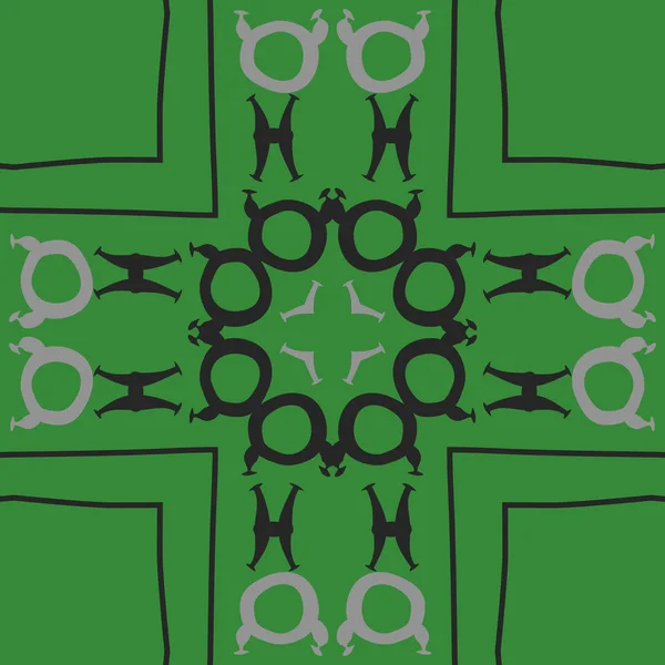 Zelený Abstraktní Vzor Značkami Zvěrokruhu Vektorovou Ilustrací Značek Taurus Blíženců — Stockový vektor