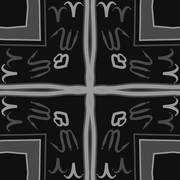 Croix Abstraite Vectorielle Avec Illustration Ornements — Image vectorielle