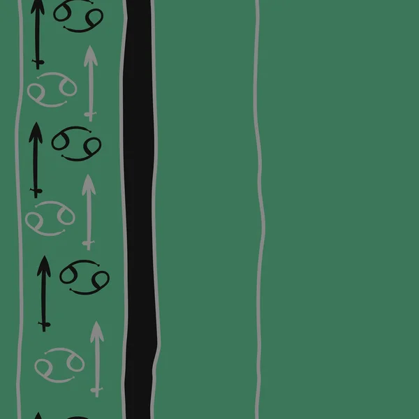 Patroon Van Sterrenbeelden Doodles Kopieerruimte — Stockvector