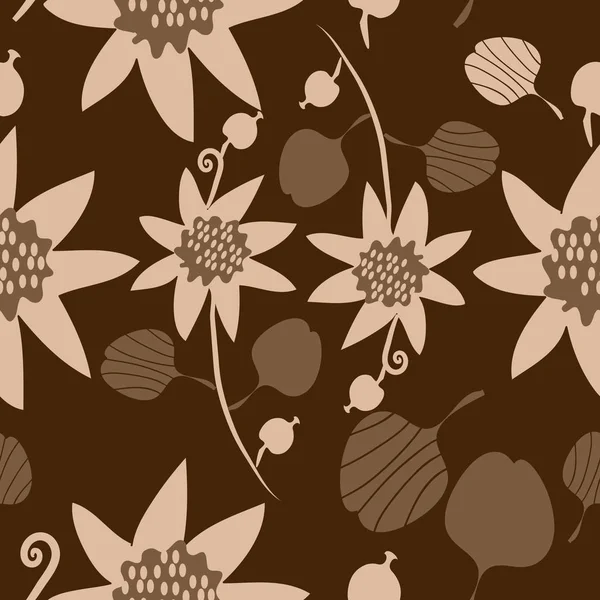 Motif Floral Sans Couture Illustration Vectorielle — Image vectorielle