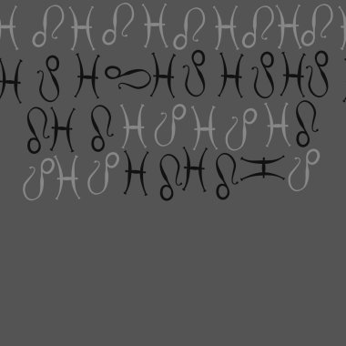 Zodiac Signs ile farklı Dikişsiz desen