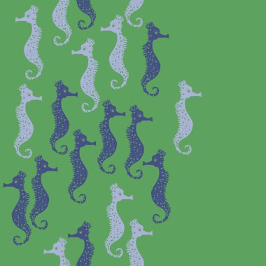 Seahorses desen renkli vektör Illustration
