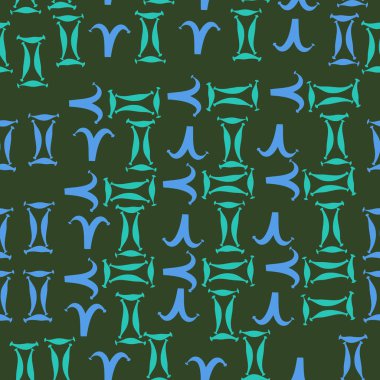 Koç ve İkizler burçları ile dikişsiz desen