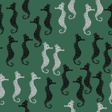 Seahorses desen renkli vektör Illustration