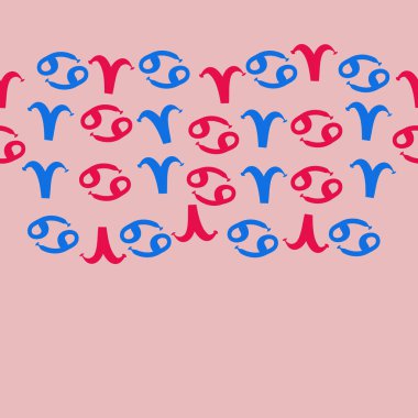 Zodiac Signs deseni, karalama, kopya alanı