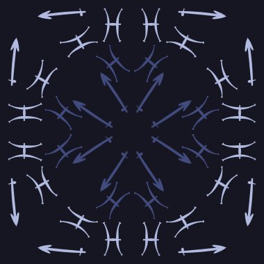 Zodiac Signs Dikişsiz desen. Vektör Illustration