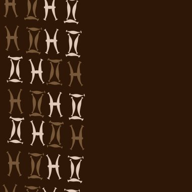 Zodiac Signs ile Dikişsiz soyut desen, vektör illüstrasyon