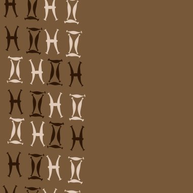 Zodiac Signs ile Dikişsiz soyut desen, vektör illüstrasyon
