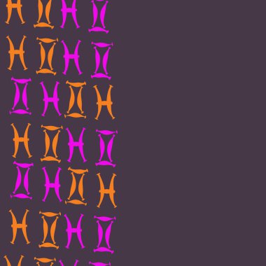 Zodiac Signs ile Dikişsiz soyut desen, vektör illüstrasyon