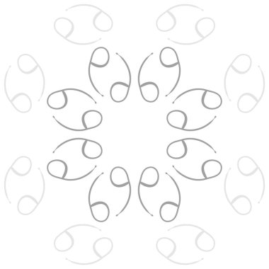 Zodiac Signs, doodle, kopya alanı dairesel desen