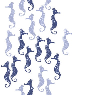 Seahorses desen renkli vektör Illustration