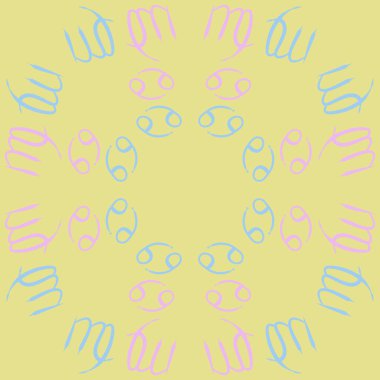 Soyut basit zodyak süsleme Dikişsiz desen