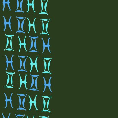 Zodiac Signs ile Dikişsiz soyut desen, vektör illüstrasyon