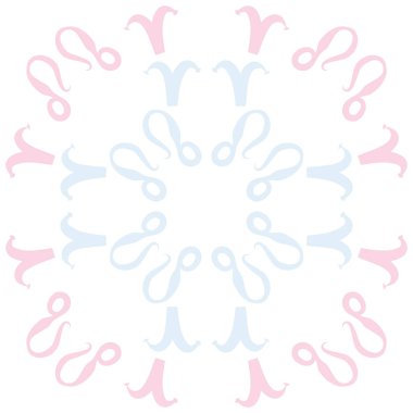 Zodiac Signs ile Dikişsiz soyut desen, vektör illüstrasyon