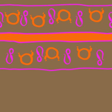 Burç burçları ile dikişsiz soyut desen, Boğa ve Aslan burçları vektör illüstrasyon 