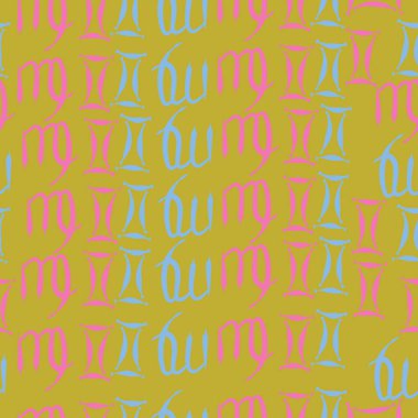 burç işaretleri ile dikişsiz desen, vektör illüstrasyon 