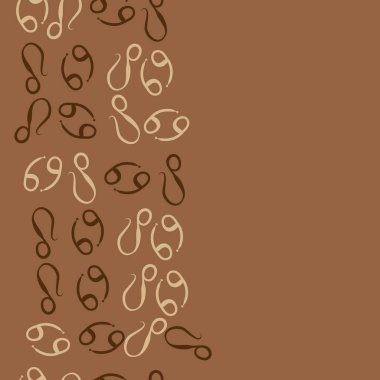 Zodiac Signs ile Dikişsiz desen, vektör illüstrasyon