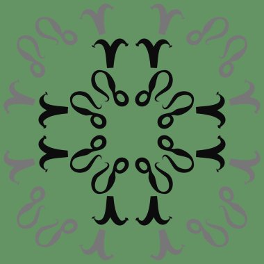 Zodiac Signs ile Dikişsiz soyut desen, vektör illüstrasyon