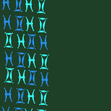 Zodiac Signs ile Dikişsiz soyut desen, vektör illüstrasyon