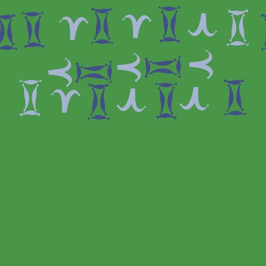 Koç ve İkizler burçları ile dikişsiz desen