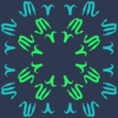 Soyut basit zodyak süsleme Dikişsiz desen