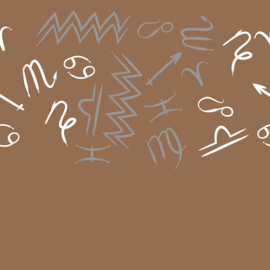 Soyut basit burç süslerinin kusursuz deseni