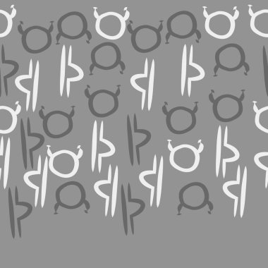 Terazi ve Boğa burçlarının dikişsiz desen, kopya alanı