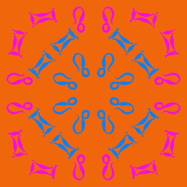 Zodyak işaretleri Dikişsiz desen - aslan, İkizler. Vektör çizimi