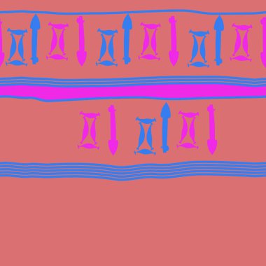 Burçlar ile dikişsiz soyut desen, vektör arka plan