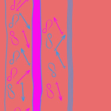 Soyut basit burç süslerinin kusursuz deseni