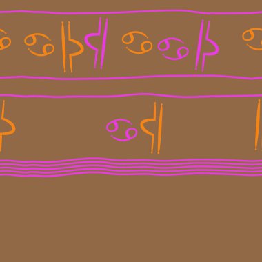 Zodiac Signs Dikişsiz desen. Vektör Illustration