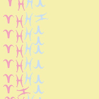 Zodiac Signs ile Dikişsiz soyut desen, vektör illüstrasyon