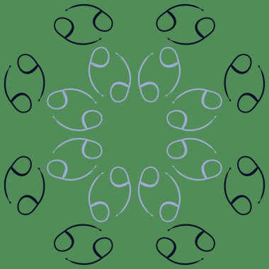 Zodiac Signs, doodle, kopya alanı dairesel desen