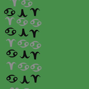 Zodiac Signs Dikişsiz desen. Vektör Illustration