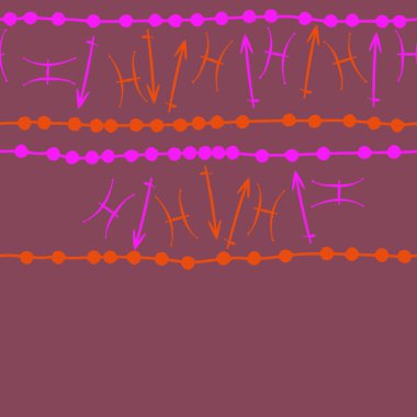 Zodiac Signs Dikişsiz desen-balık, yay. Vektör Illustration