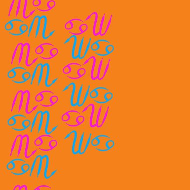 Soyut basit zodyak süsleme Dikişsiz desen