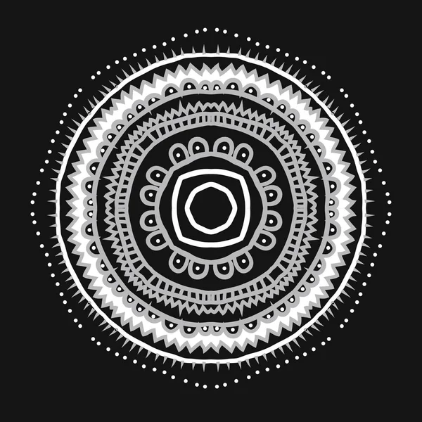 Renkli el çizilmiş motiflerin dairesel dikişsiz deseni