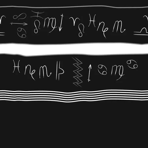 Padrão Sem Costura Signos Zodíaco Ilustração Vetorial —  Vetores de Stock