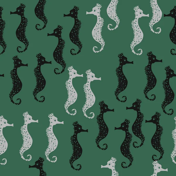 Seahorses desen renkli vektör Illustration