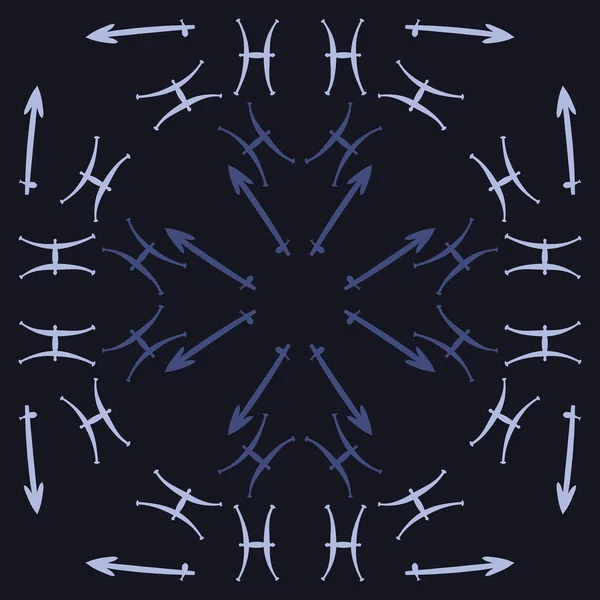 Zodiac Signs Dikişsiz desen. Vektör Illustration