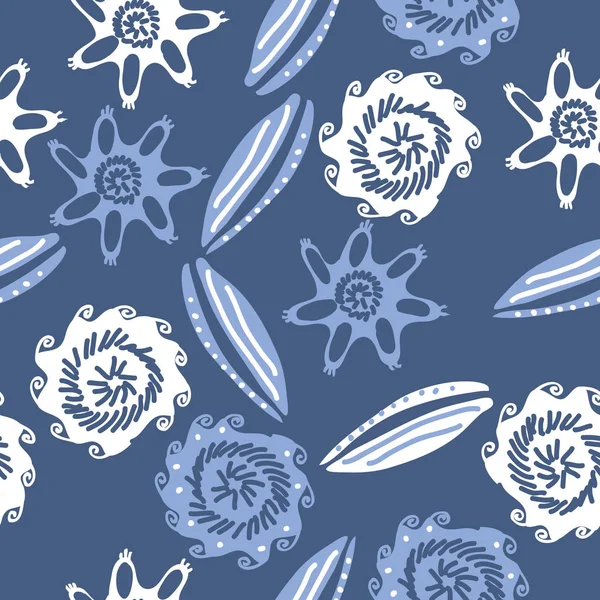 dikişsiz deniz deseni, sadece vektör illüstrasyon