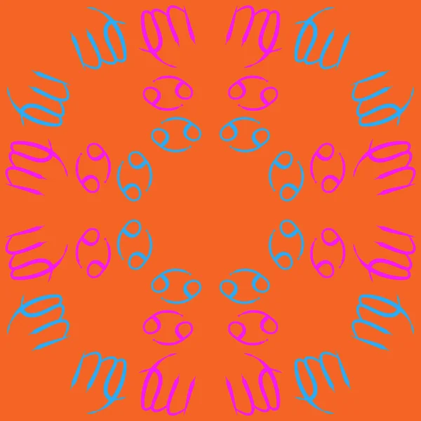 Soyut basit zodyak süsleme Dikişsiz desen