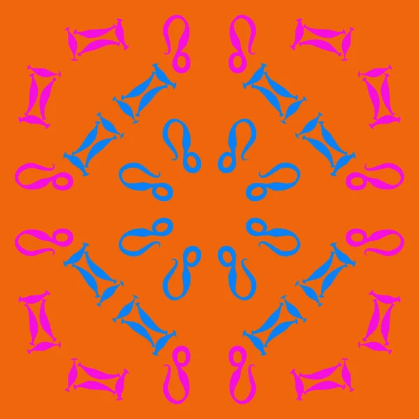 Zodyak işaretleri Dikişsiz desen - aslan, İkizler. Vektör çizimi