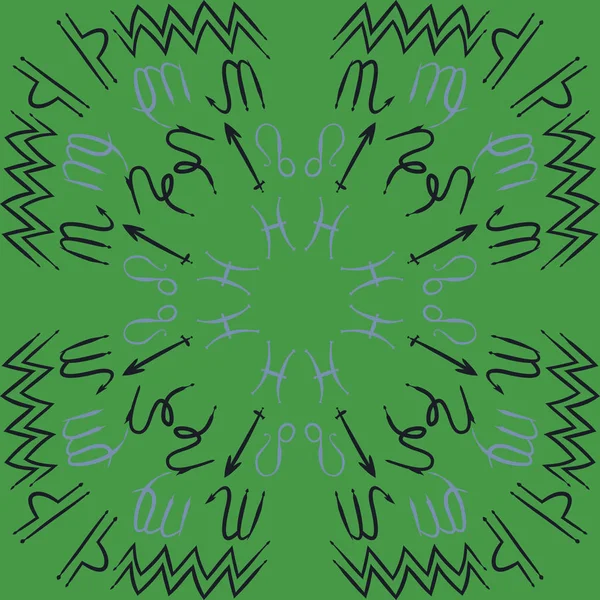 Soyut basit zodyak süsleme Dikişsiz desen