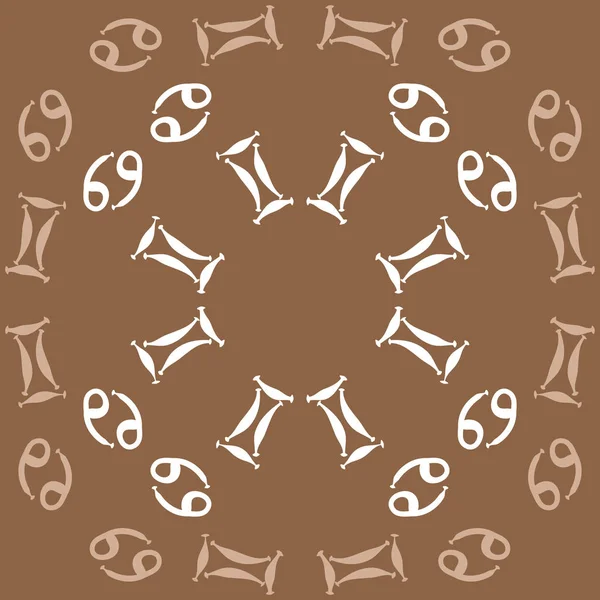 Patrón Sin Costura Ornamento Zodiacal Simple Abstracto — Archivo Imágenes Vectoriales