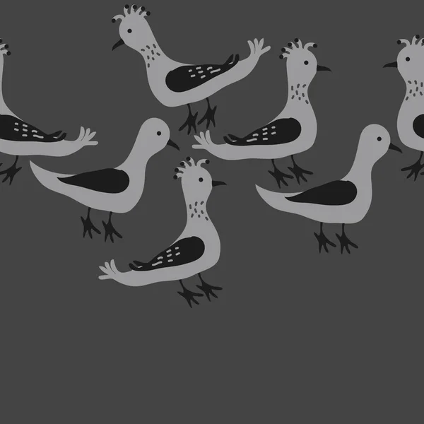 Wzór Ptakami Ilustracji Wektorowych — Wektor stockowy