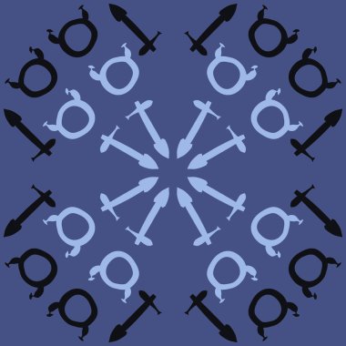 Soyut basit zodyak süsleme Dikişsiz desen