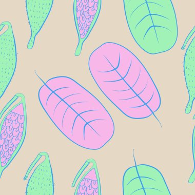 Soyut basit yaprakların kusursuz deseni